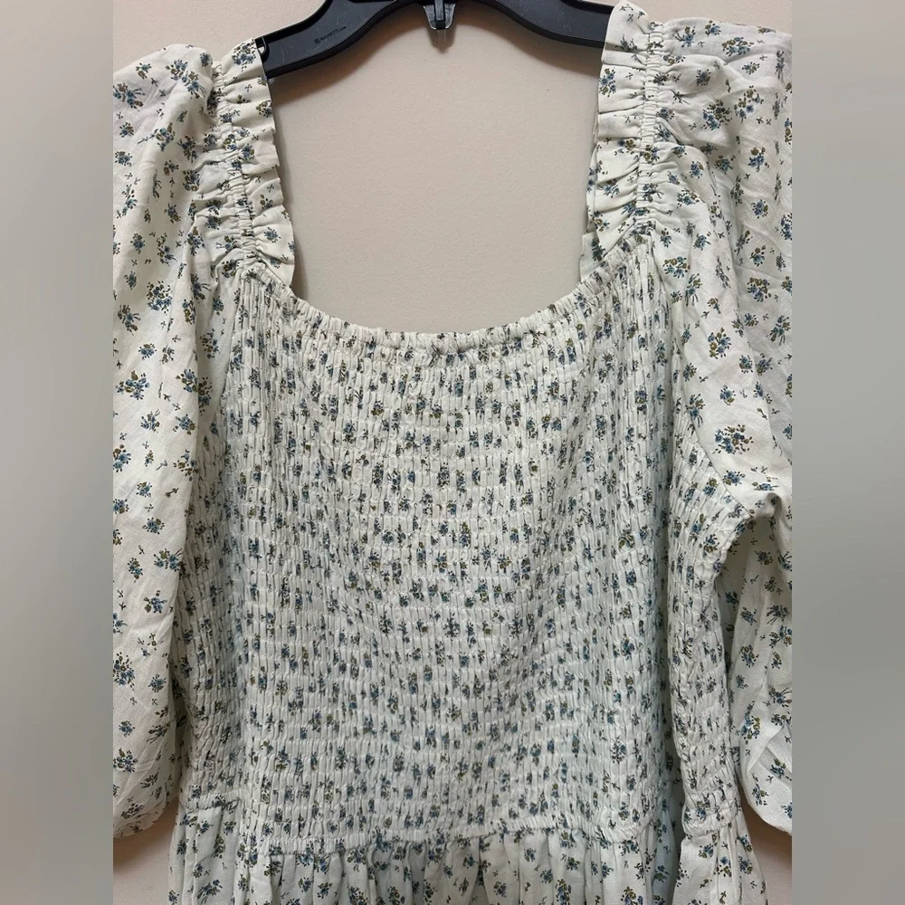 Ivy City Co. Madeline Dress 1X – Floral Smocked Puff Sleeve Midi NWT Retail $158 - Picture 9 of 10